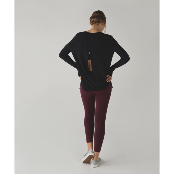 Lululemon Bring It Backbend Sweater Cashmere Blend Bamboo Black Size S 4-6 - Picture 2 of 16